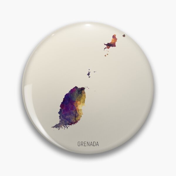Item preview, Grenada Watercolor Map designed and sold by ArtPrints.