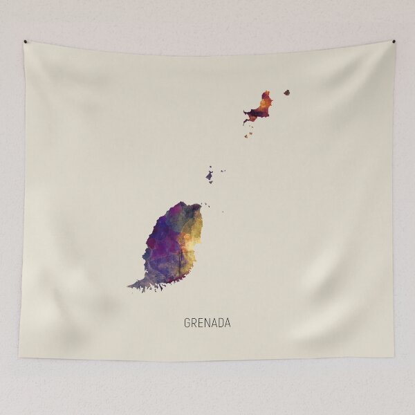 Item preview, Grenada Watercolor Map designed and sold by ArtPrints.