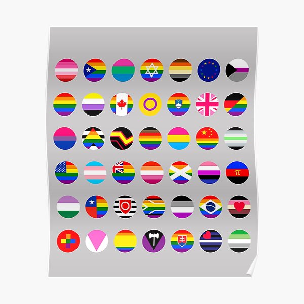 Human Lgbt Pride Flags Poster For Sale By Magicboutique Redbubble