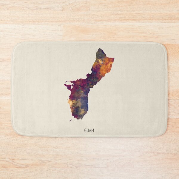 Item preview, Guam Watercolor Map designed and sold by ArtPrints.
