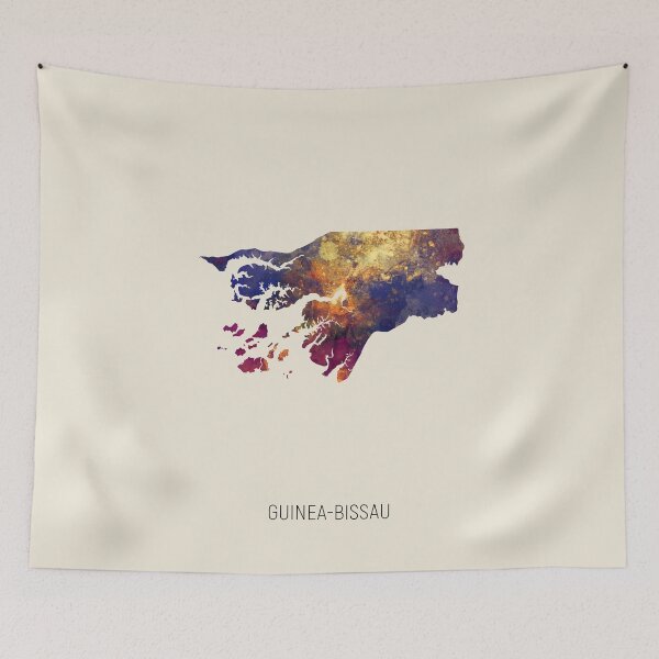 Item preview, Guinea-Bissau Watercolor Map designed and sold by ArtPrints.