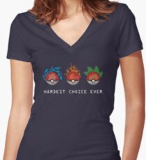 Hard Choices Women's Fitted V-Neck T-Shirt