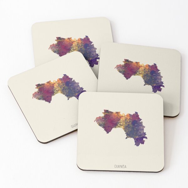 Item preview, Guinea Watercolor Map designed and sold by ArtPrints.