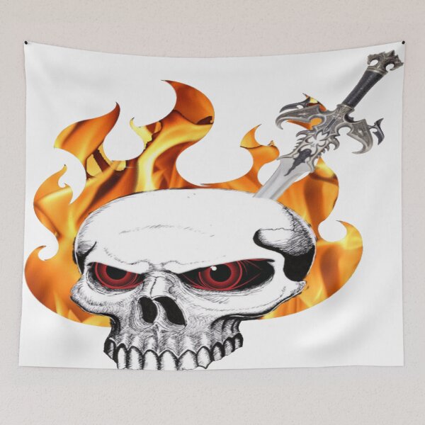 Item preview, Flaming skull  designed and sold by BellsPainting.