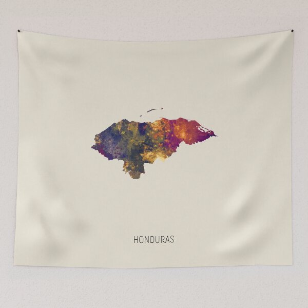 Item preview, Honduras Watercolor Map designed and sold by ArtPrints.