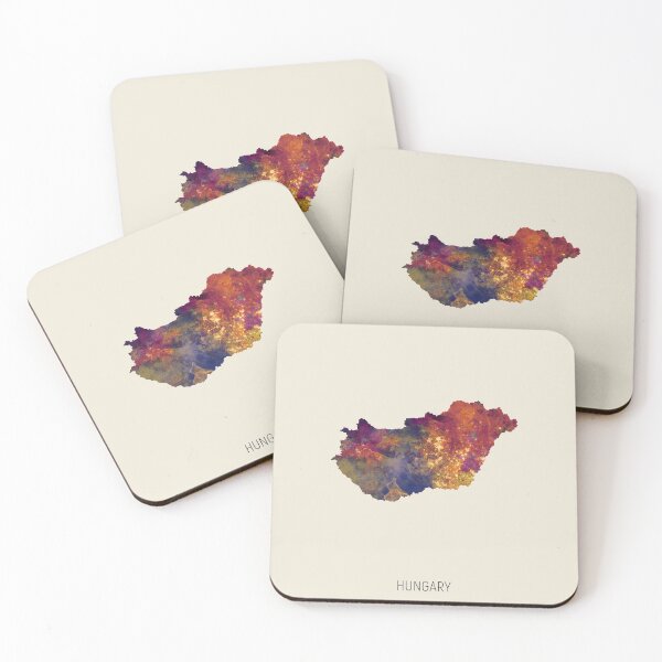 Item preview, Hungary Watercolor Map designed and sold by ArtPrints.