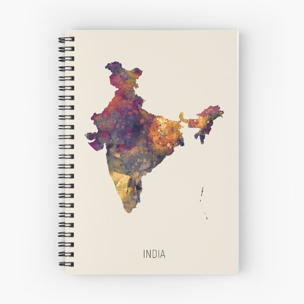 Item preview, India Watercolor Map designed and sold by ArtPrints.