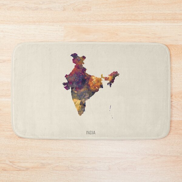 Item preview, India Watercolor Map designed and sold by ArtPrints.