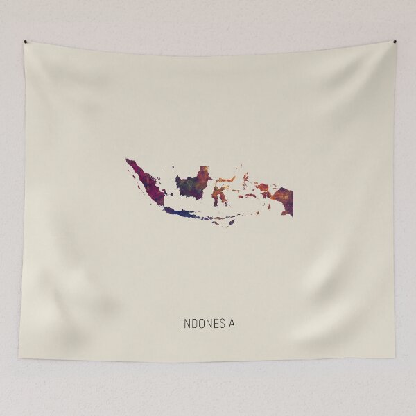 Item preview, Indonesia Watercolor Map designed and sold by ArtPrints.