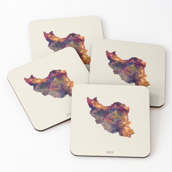 Item preview, Iran Watercolor Map designed and sold by ArtPrints.