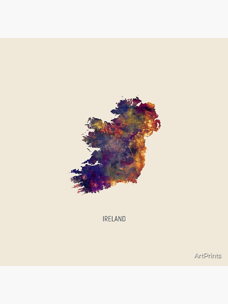 Ireland Watercolor Map by ArtPrints