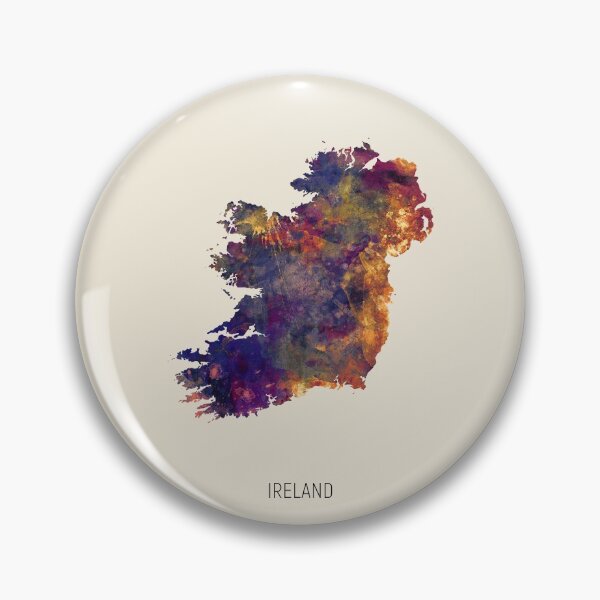 Ireland Watercolor Map Pin