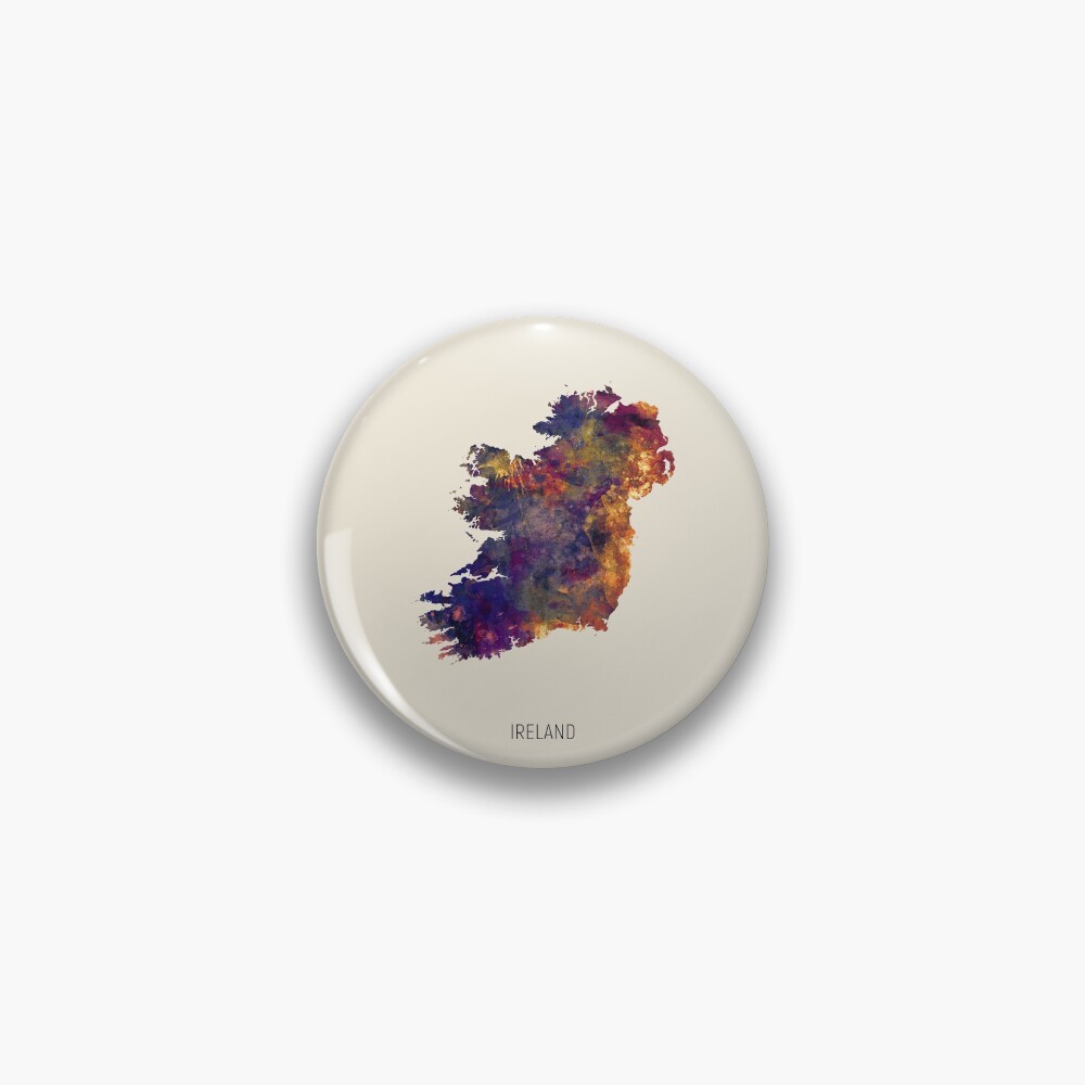 Ireland Watercolor Map Pin