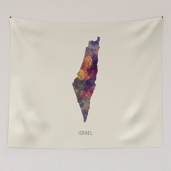 Item preview, Israel Watercolor Map designed and sold by ArtPrints.