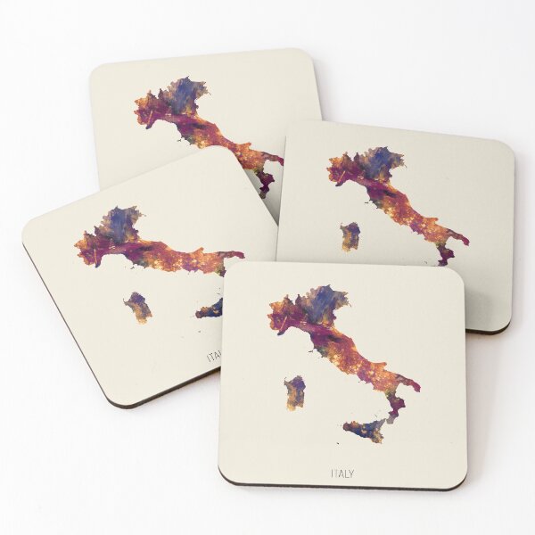 Item preview, Italy Watercolor Map designed and sold by ArtPrints.