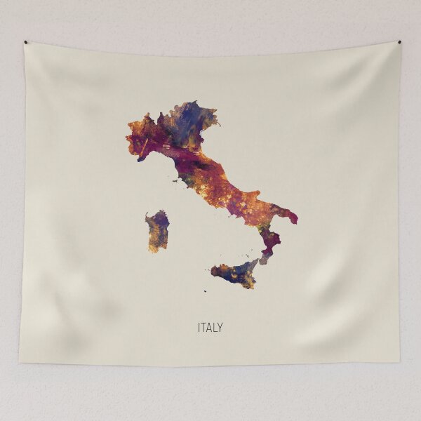 Artikelvorschau, Italy Watercolor Map entworfen und verkauft von ArtPrints.