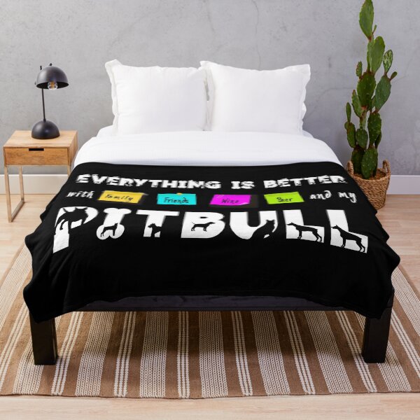 Aperçu de l'œuvre Pitbull Mama Pit Bull Papa Gift for Wine and Beer Drinkers créée et vendue par SiRaGeckoDesign.