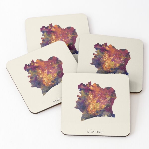 Item preview, Ivory Coast Watercolor Map designed and sold by ArtPrints.