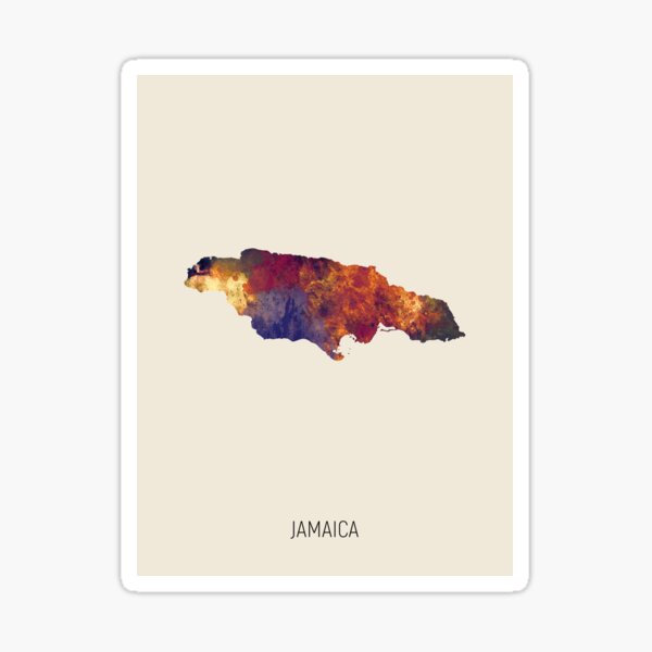 Item preview, Jamaica Watercolor Map designed and sold by MICHAEL TOMPSETT.
