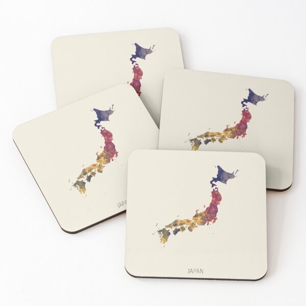 Item preview, Japan Watercolor Map designed and sold by ArtPrints.