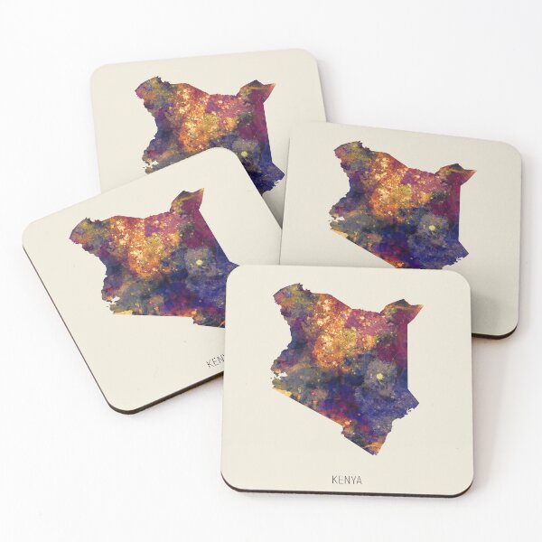 Item preview, Kenya Watercolor Map designed and sold by ArtPrints.