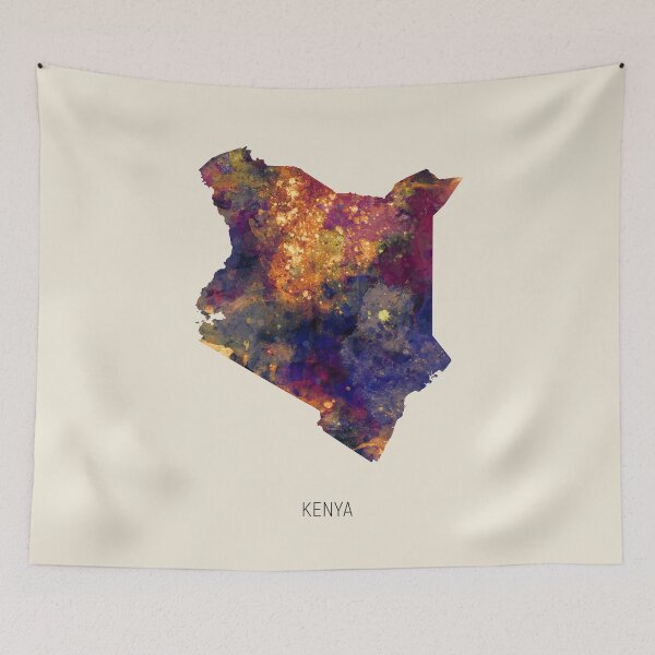 Item preview, Kenya Watercolor Map designed and sold by ArtPrints.