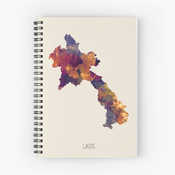 Item preview, Laos Watercolor Map designed and sold by ArtPrints.