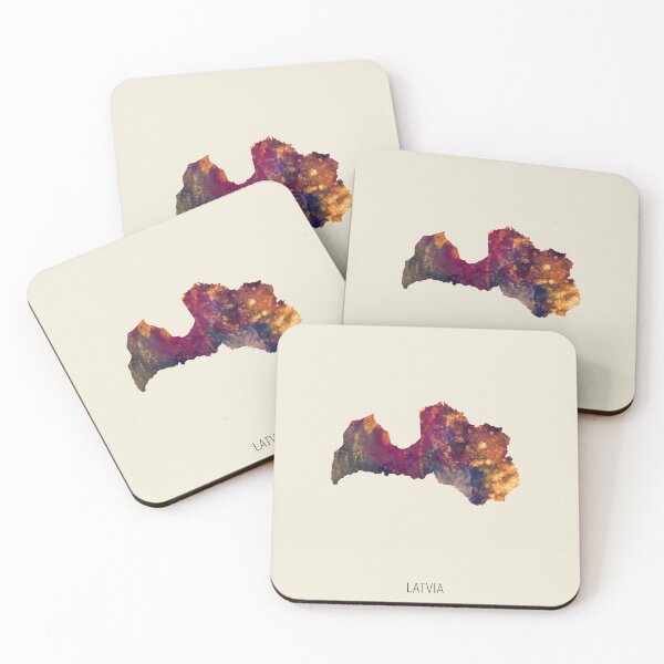 Item preview, Latvia Watercolor Map designed and sold by ArtPrints.