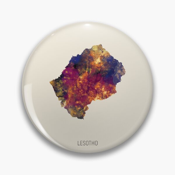Item preview, Lesotho Watercolor Map designed and sold by ArtPrints.