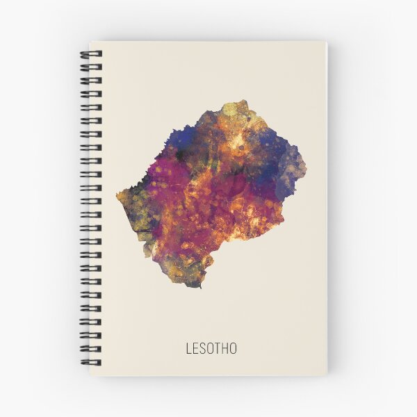 Item preview, Lesotho Watercolor Map designed and sold by ArtPrints.