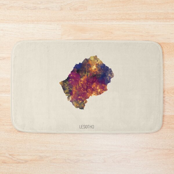 Item preview, Lesotho Watercolor Map designed and sold by ArtPrints.