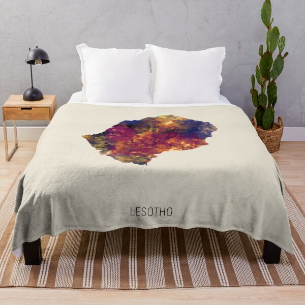 Item preview, Lesotho Watercolor Map designed and sold by ArtPrints.