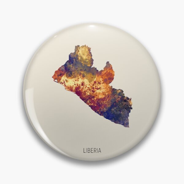 Item preview, Liberia Watercolor Map designed and sold by ArtPrints.