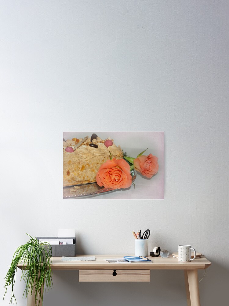 Thumbnail 2 of 3, Poster, Cake and roses designed and sold by steppeland.
