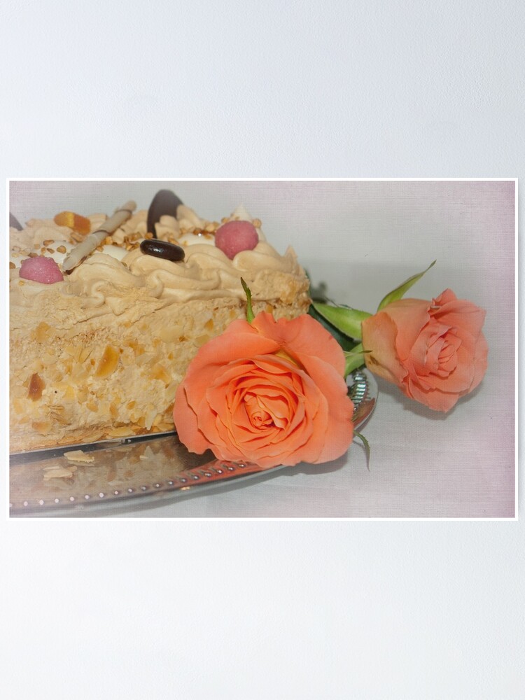 Thumbnail 1 of 3, Poster, Cake and roses designed and sold by steppeland.