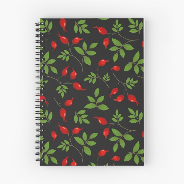 Item preview, Seamless pattern with rose hip on black background. designed and sold by Xaphana.
