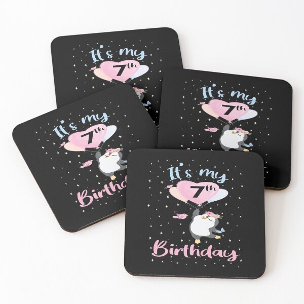 Item preview, It's My 7th Birthday Penguin Girl 7 Years Old B-day design designed and sold by Grabitees.