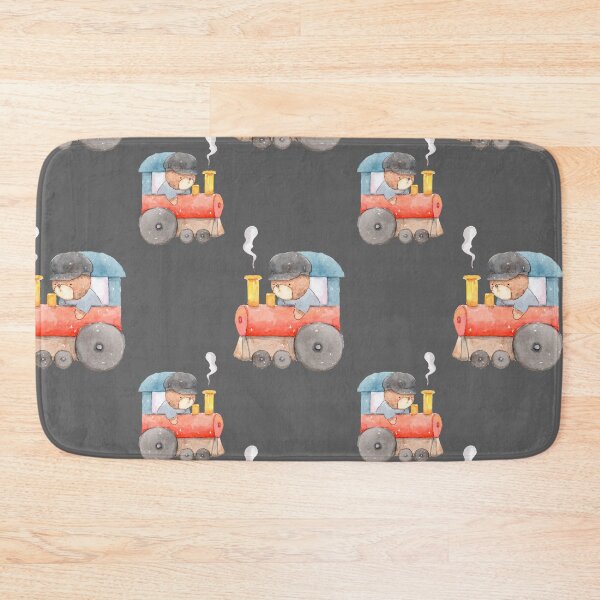 Item preview, Watercolor Bear Driving A Train designed and sold by madtoyman.