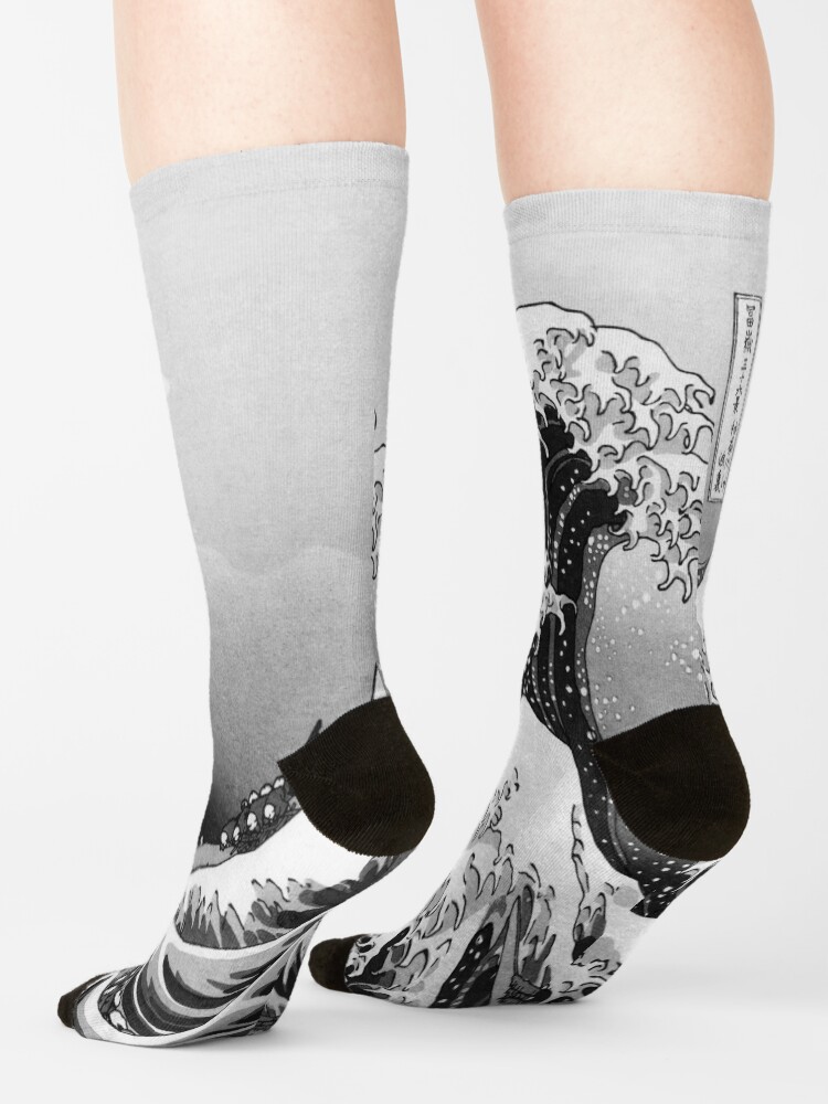 Alternate view of Great Wave: Monochrome Socks