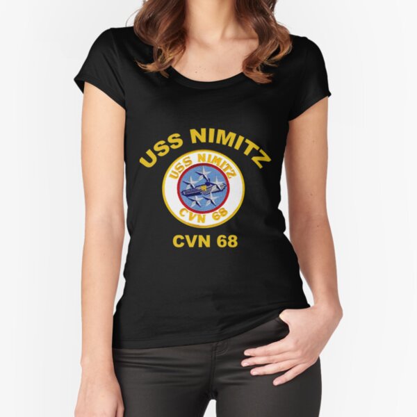Crest of USS Nimitz for Dark Backgrounds Fitted Scoop T-Shirt