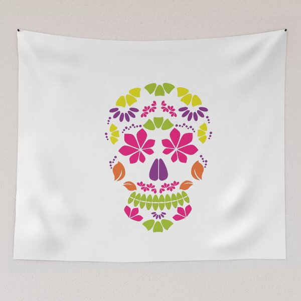 Item preview, Calavera sugar skull Day of the dead floral skull  designed and sold by Shawlin Islam.