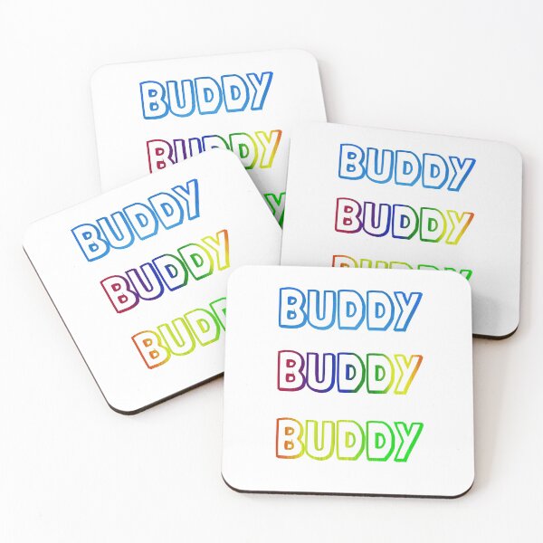Item preview, Buddy colorful text.  designed and sold by RonaldKitama.