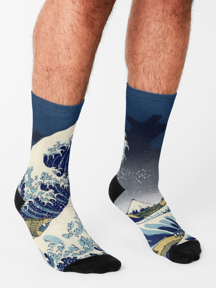Alternate view of Great Wave: Kanagawa Night Socks
