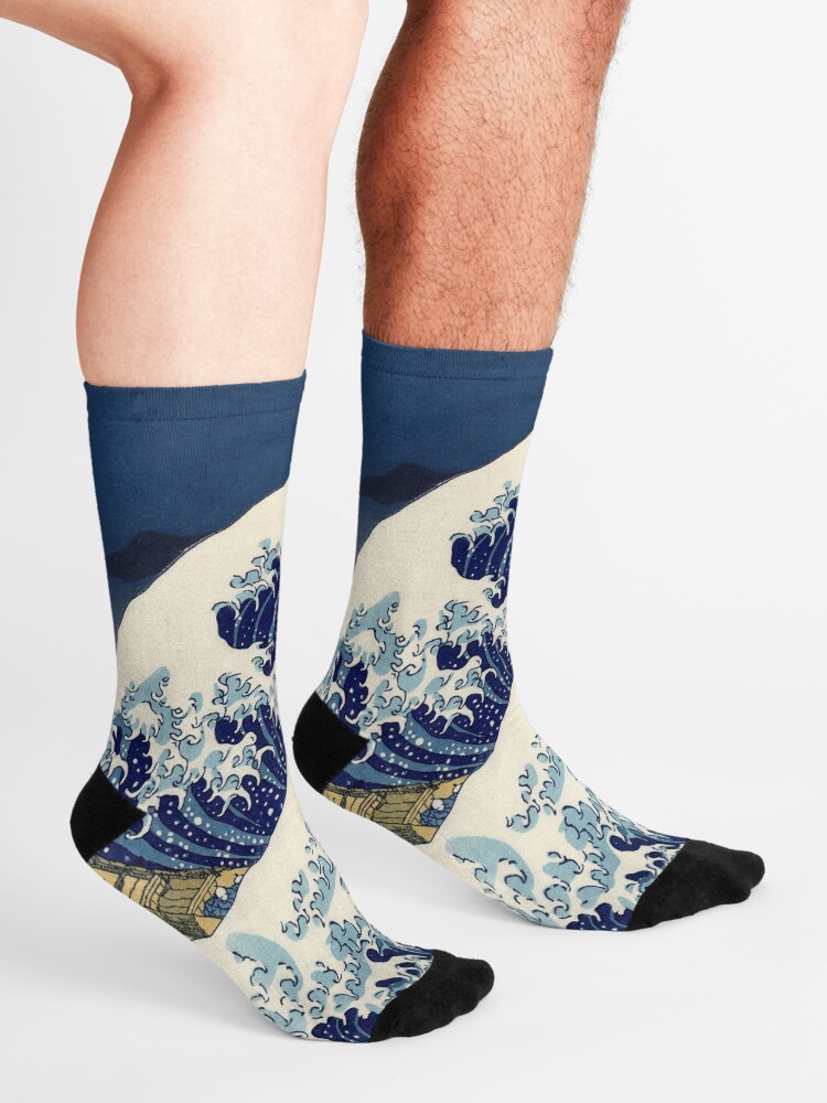 Alternate view of Great Wave: Kanagawa Night Socks