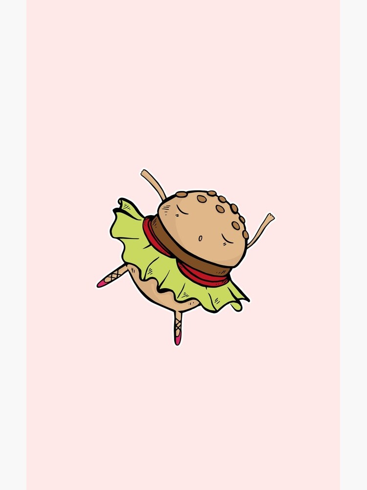 Funny Dancing Burger Ballerina by piratart