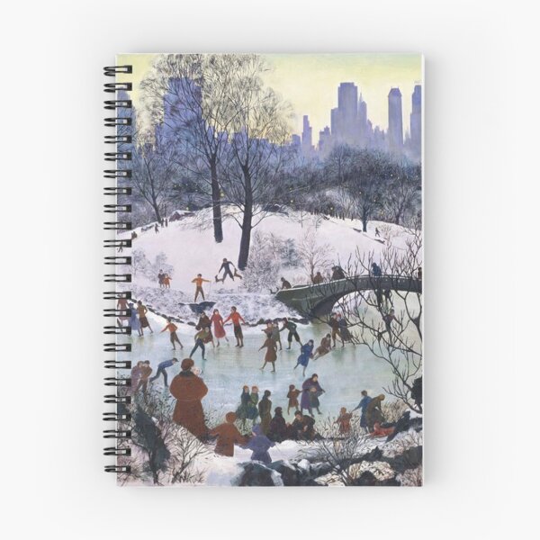 Item preview, Vintage Central Park Skating Painting designed and sold by BravuraMedia.