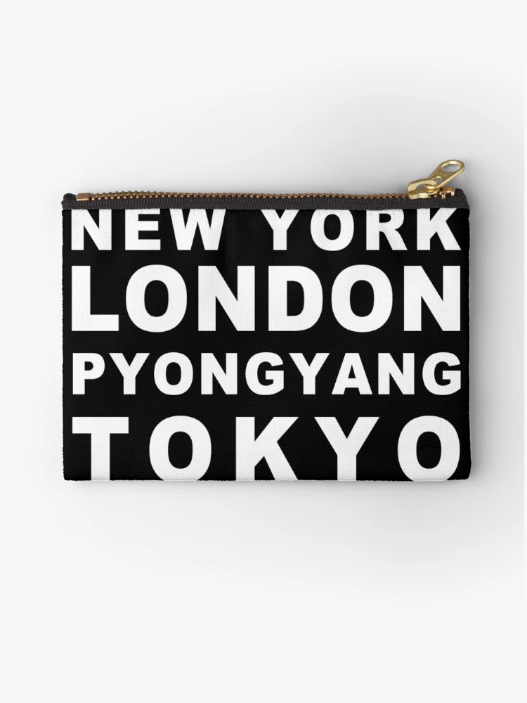 Thumbnail 1 of 4, Zipper Pouch, Pyongyang-Centric WHITE designed and sold by RazakSM.
