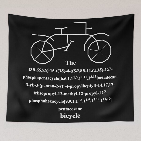 Item preview, bicycle - bike - IUPAC nomenclature - chemistry / white designed and sold by Marcel Wirth.