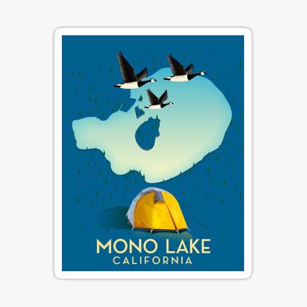 Mono Lake California USA map Sticker