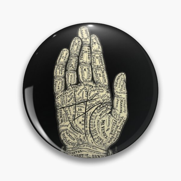 Item preview, Dr. Alesha Sivartha's vintage palmistry illustration designed and sold by Happy Puppy Print On Demand.